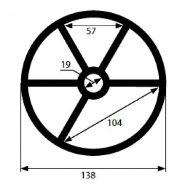 Hayward m.p. valve 5 spoke spider gasket (Ø138mm)