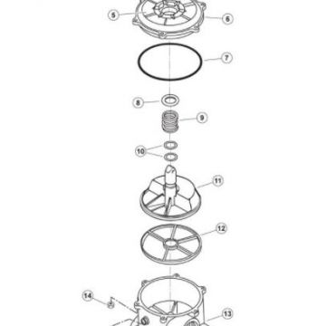 Praher 3" multi-port valve diverter med o-ring * Diameter 245 mm